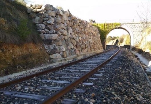 Un tramo de la línea Xàtiva-Alcoi.