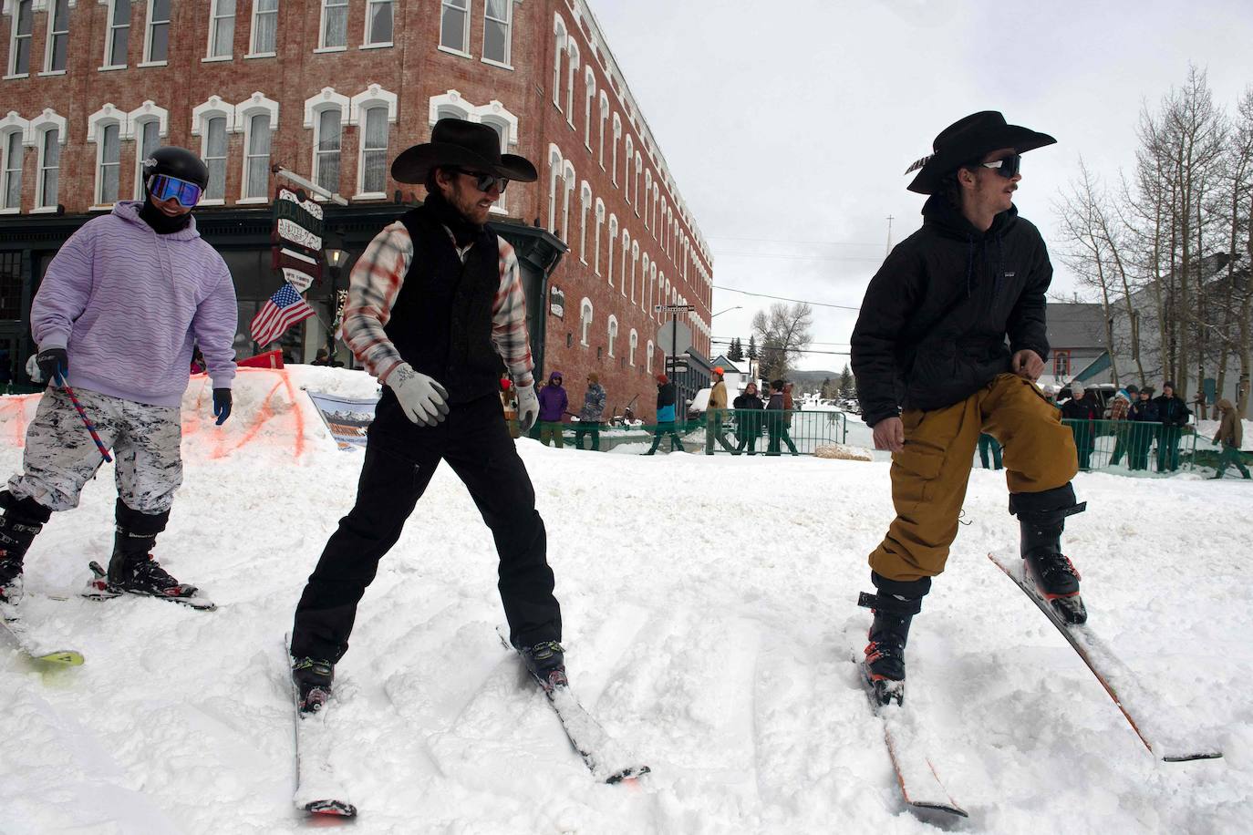 &#039;Skijoring&#039;, el esquí ecuestre toma las calles de Leadville