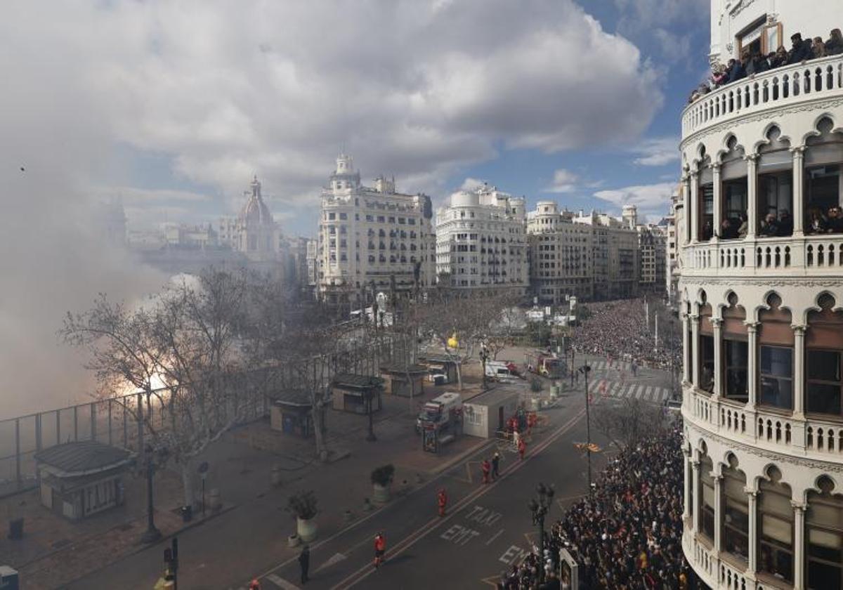 Mascletà en Valencia.