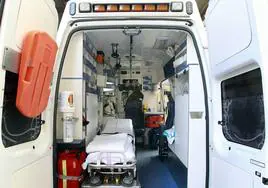 El interior de una ambulancia del SAMU en una imagen de archivo.