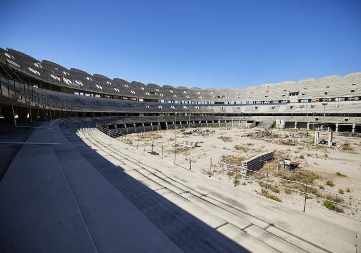 Estado actual del nuevo Mestala, cuya parcela es ya del Valencia.