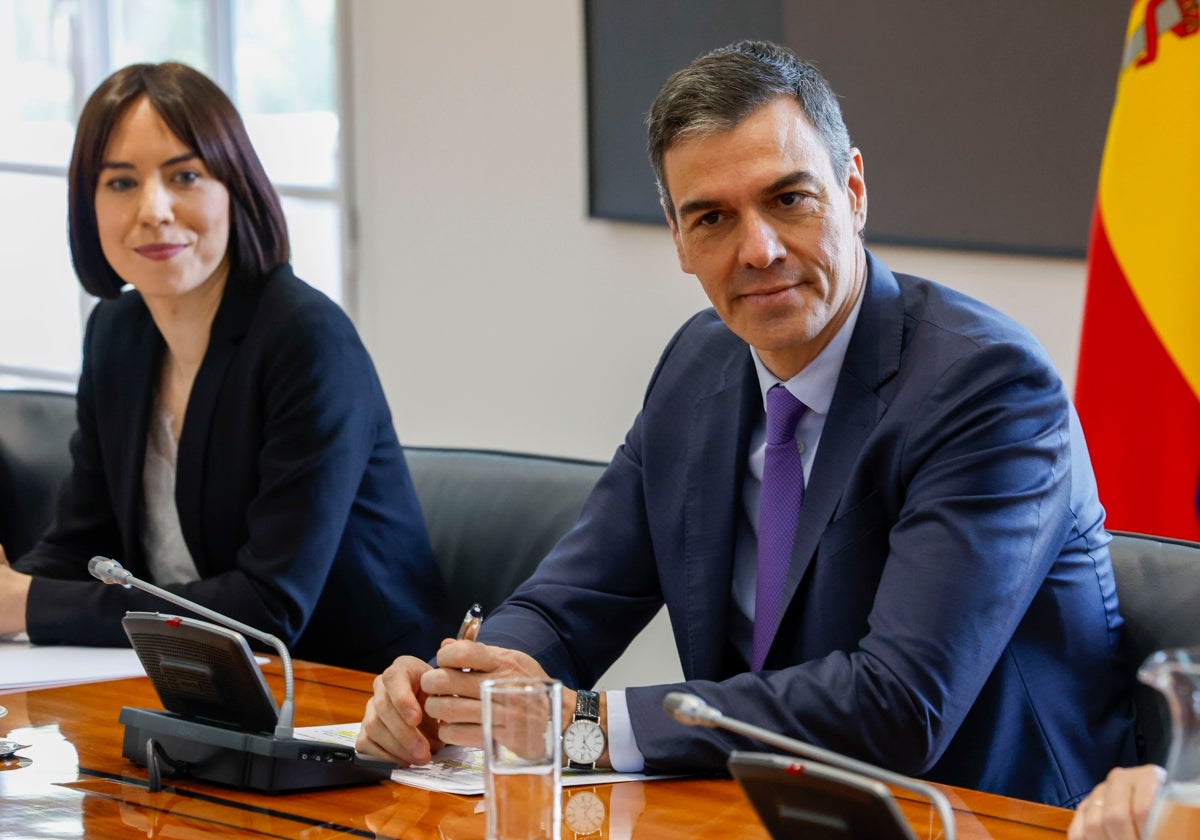 Diana Morant y Pedro Sánchez, en una reunión esta pasada semana.