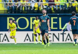 Gayà, en un momento del partido contra el Villarreal.