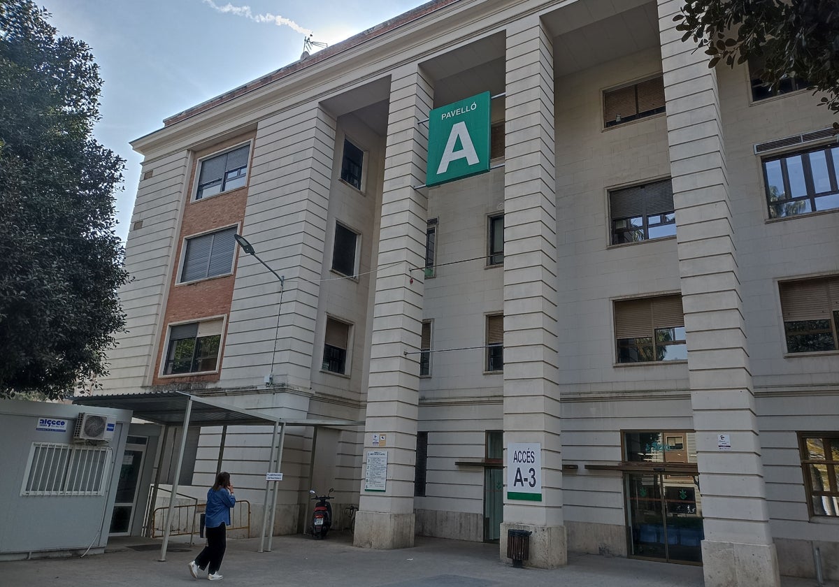 Pabellón A del hospital General donde estaban las últimas habitaciones de cuatro camas.