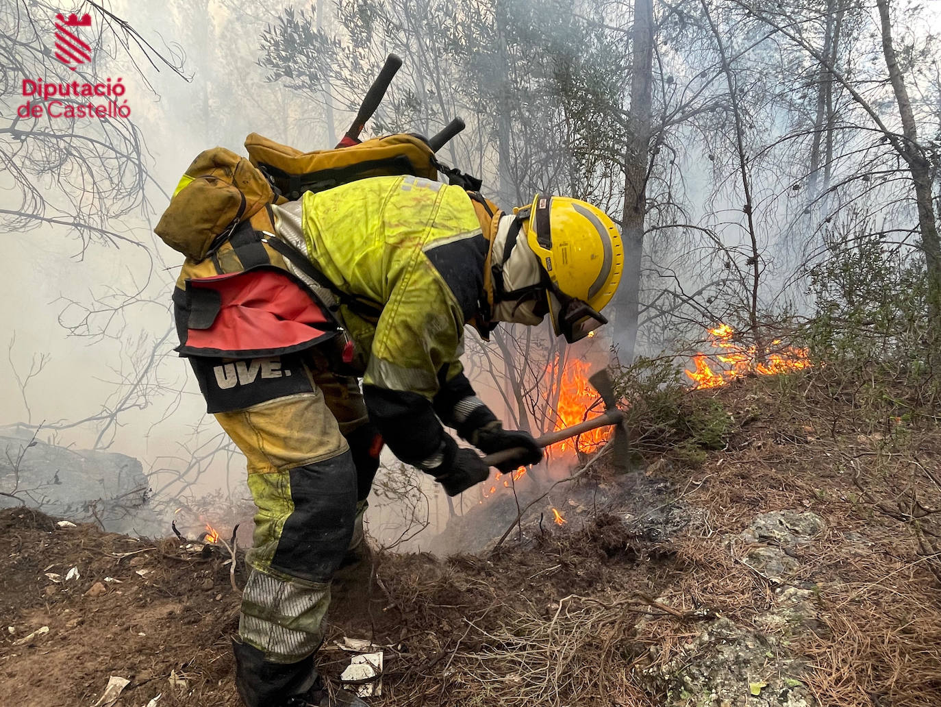 Imágenes del incendio en Fanzara