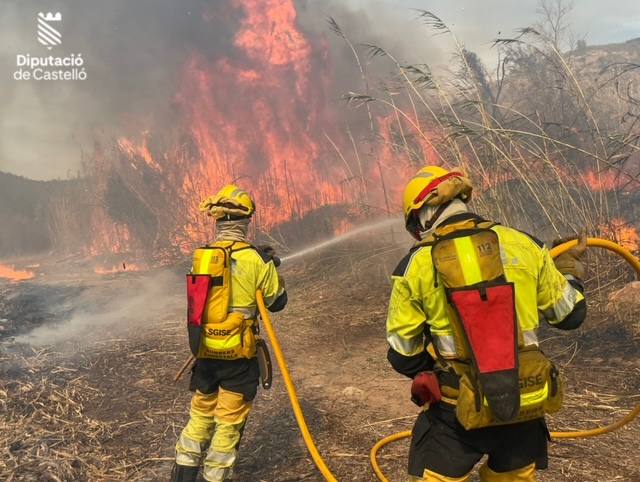 Imágenes del incendio en Fanzara