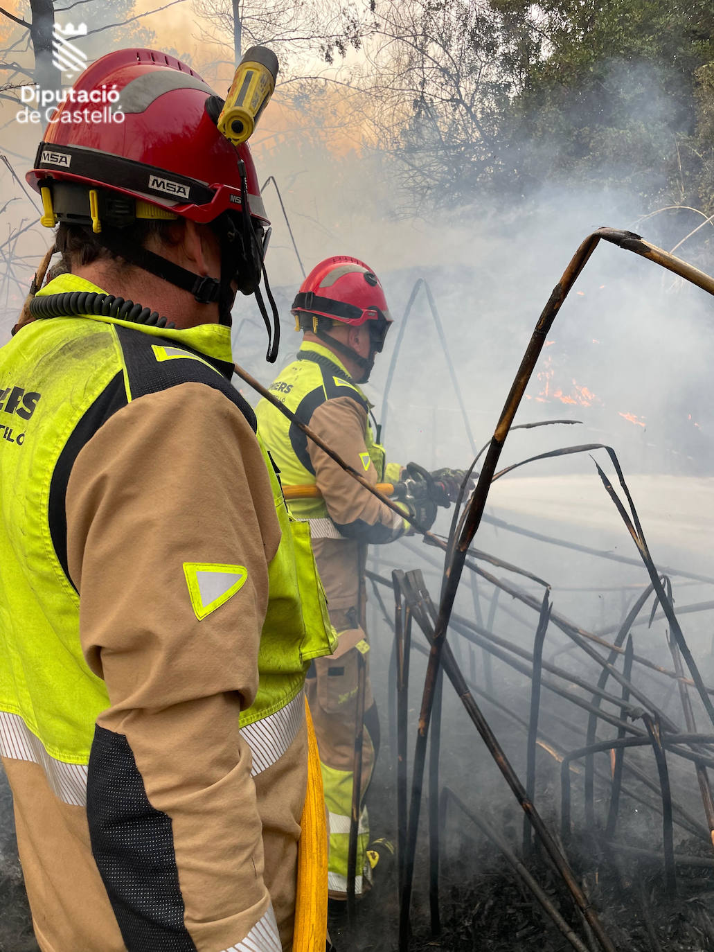 Imágenes del incendio en Fanzara