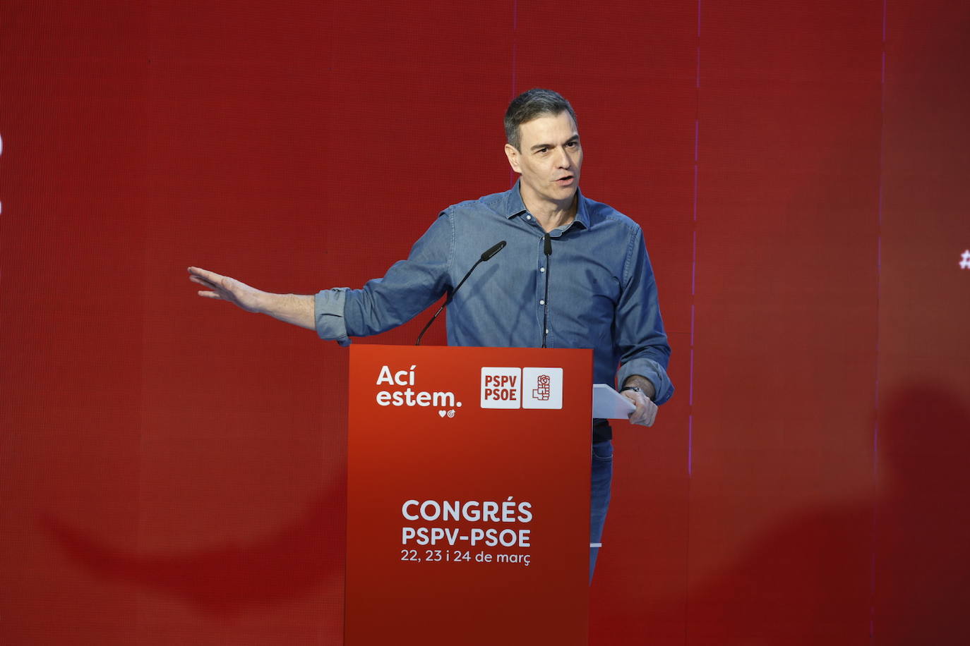 Pedro Sánchez cierra el congreso del PSPV junto a Diana Morant