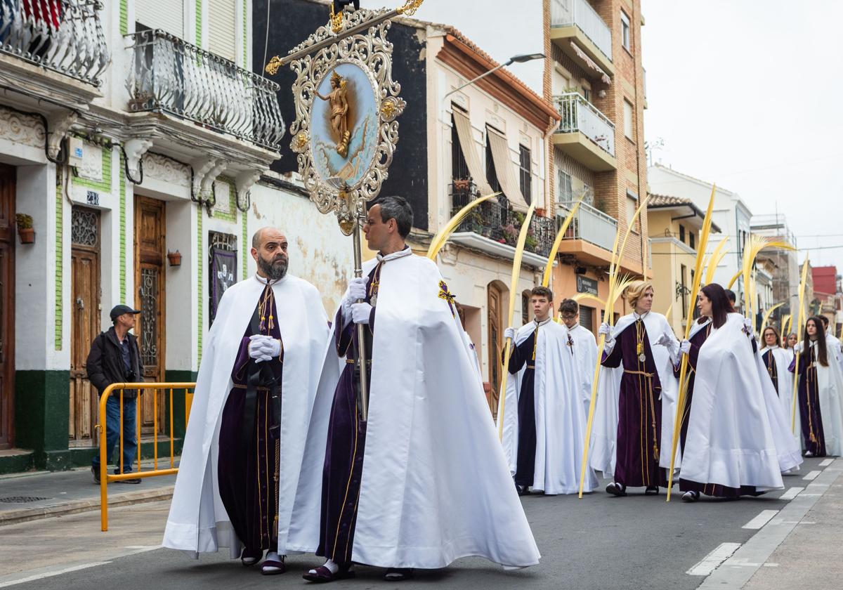 Procesion del Domingo de Ramos en los barrios del Marítimo.