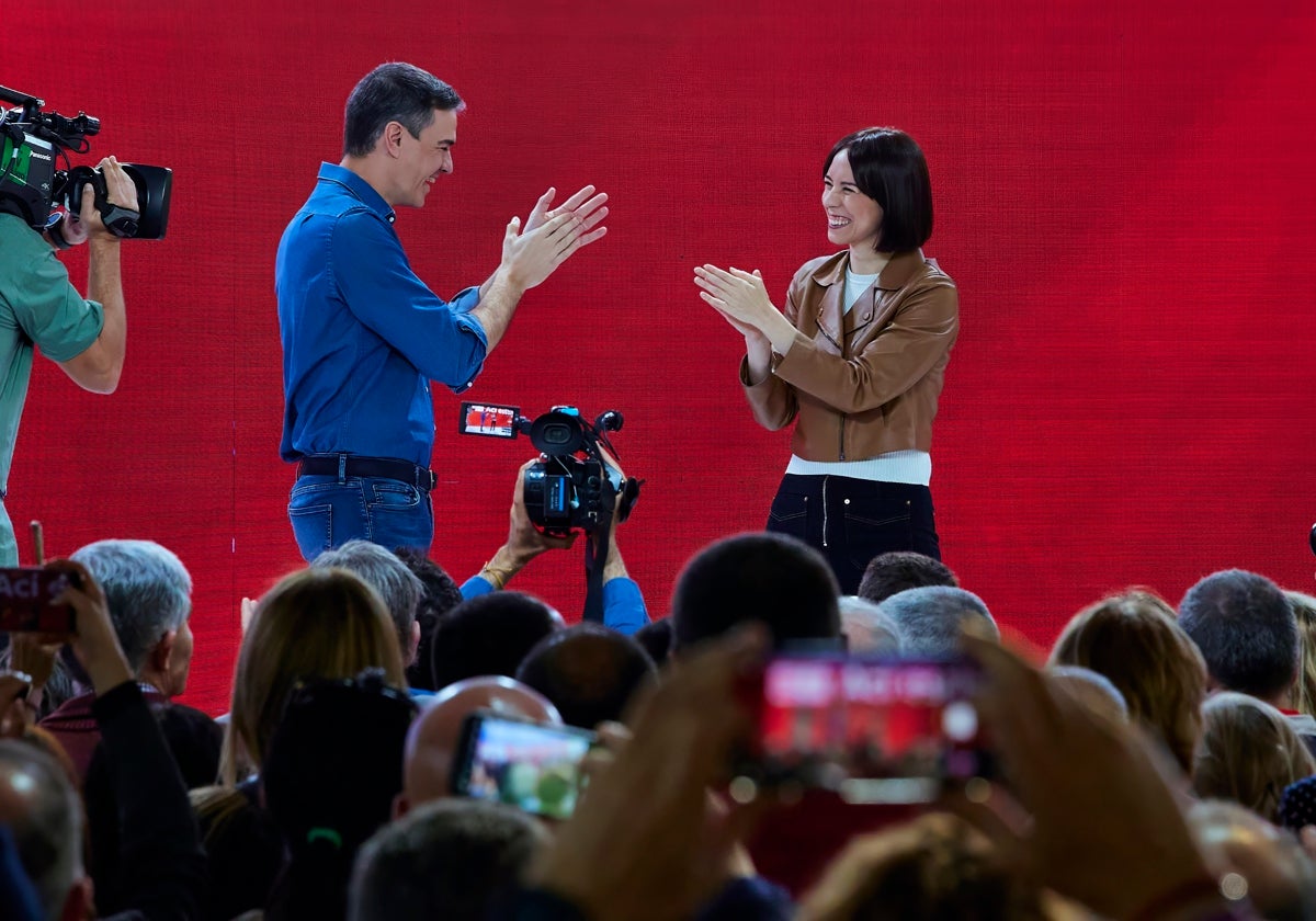 Pedro Sánchez y Diana Morant, este domingo en Benicàssim.