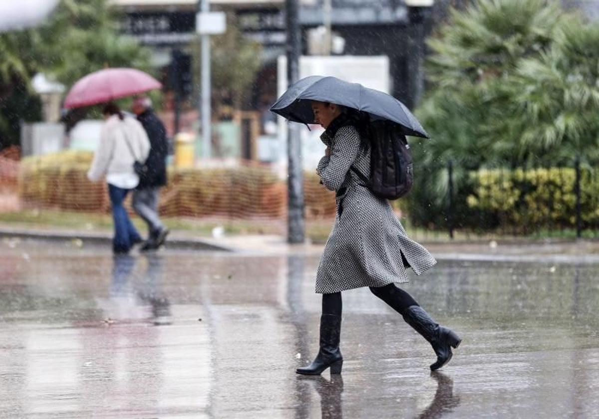 Lluvia en Valencia.