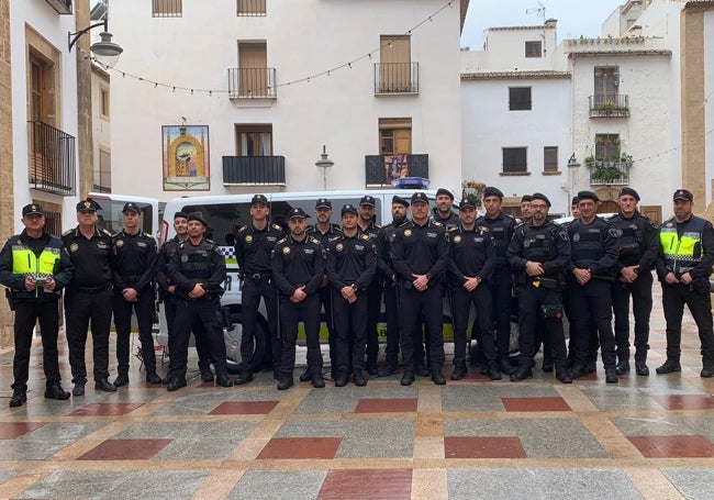 Parte del cuerpo de seguridad municipal de Xàbia.