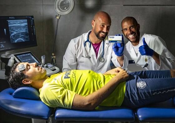 Imagen del anuncio publicitario que ha hecho el Villarreal, con Parejo, Reina y Capoue.