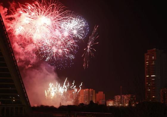 Castillo de fuegos artificiales en Valencia en una imagen de archivo.