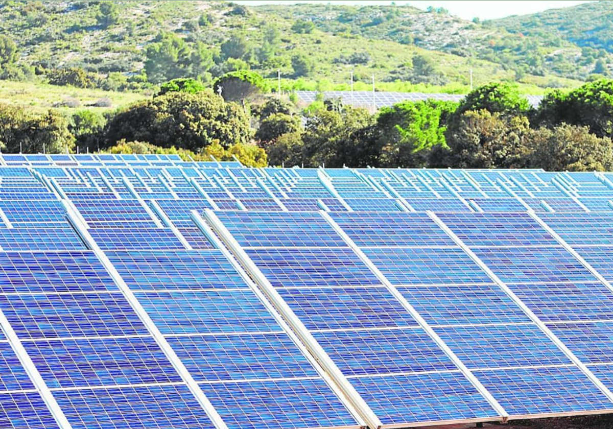 Una planta fotovoltaica instalada en la Comunitat en una imagen de archivo.