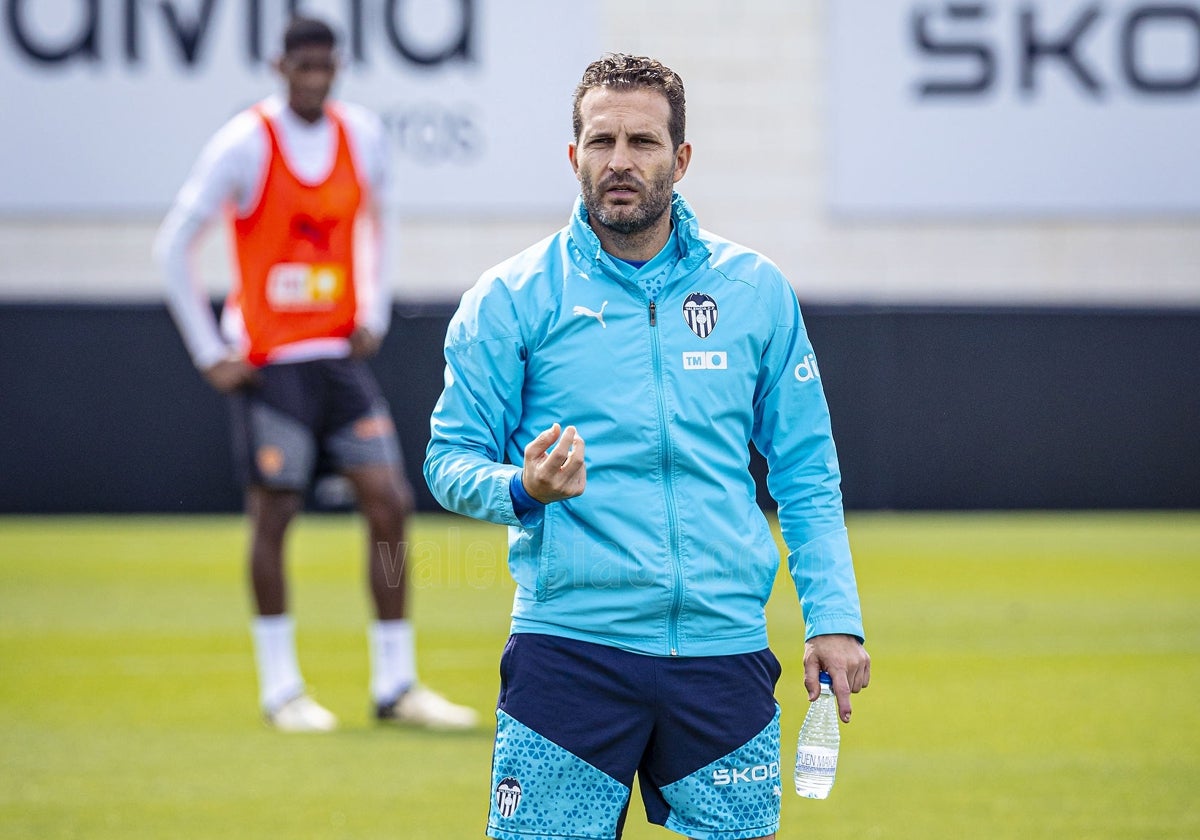 Rubén Baraja, en un entrenamiento.