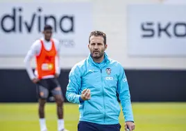 Rubén Baraja, en un entrenamiento.