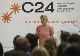Yolanda Díaz, en Valencia.