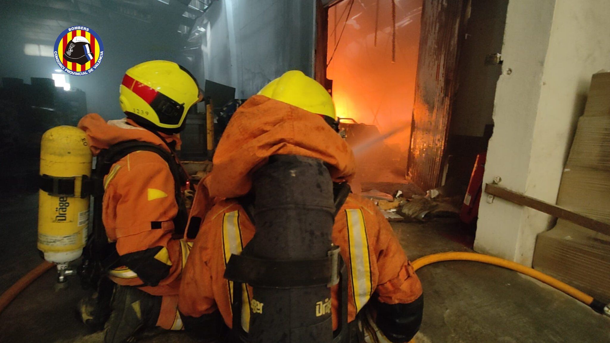 Incendio en una fábrica en Sollana