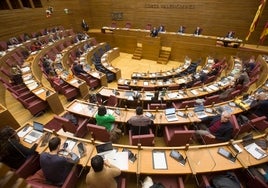 Vista panorámica del hemiciclo de Les Corts.