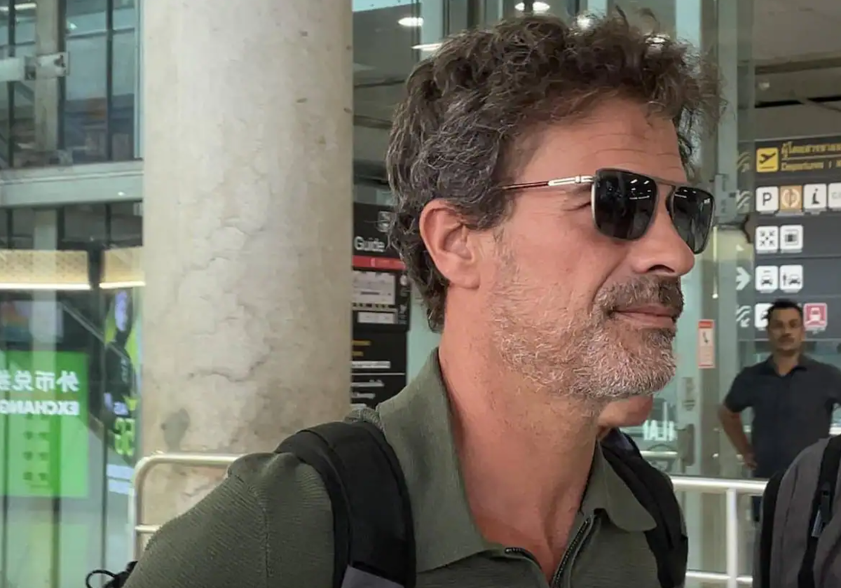 El actor español Rodolfo Sancho a su llegada a Bangkok (Tailandia).