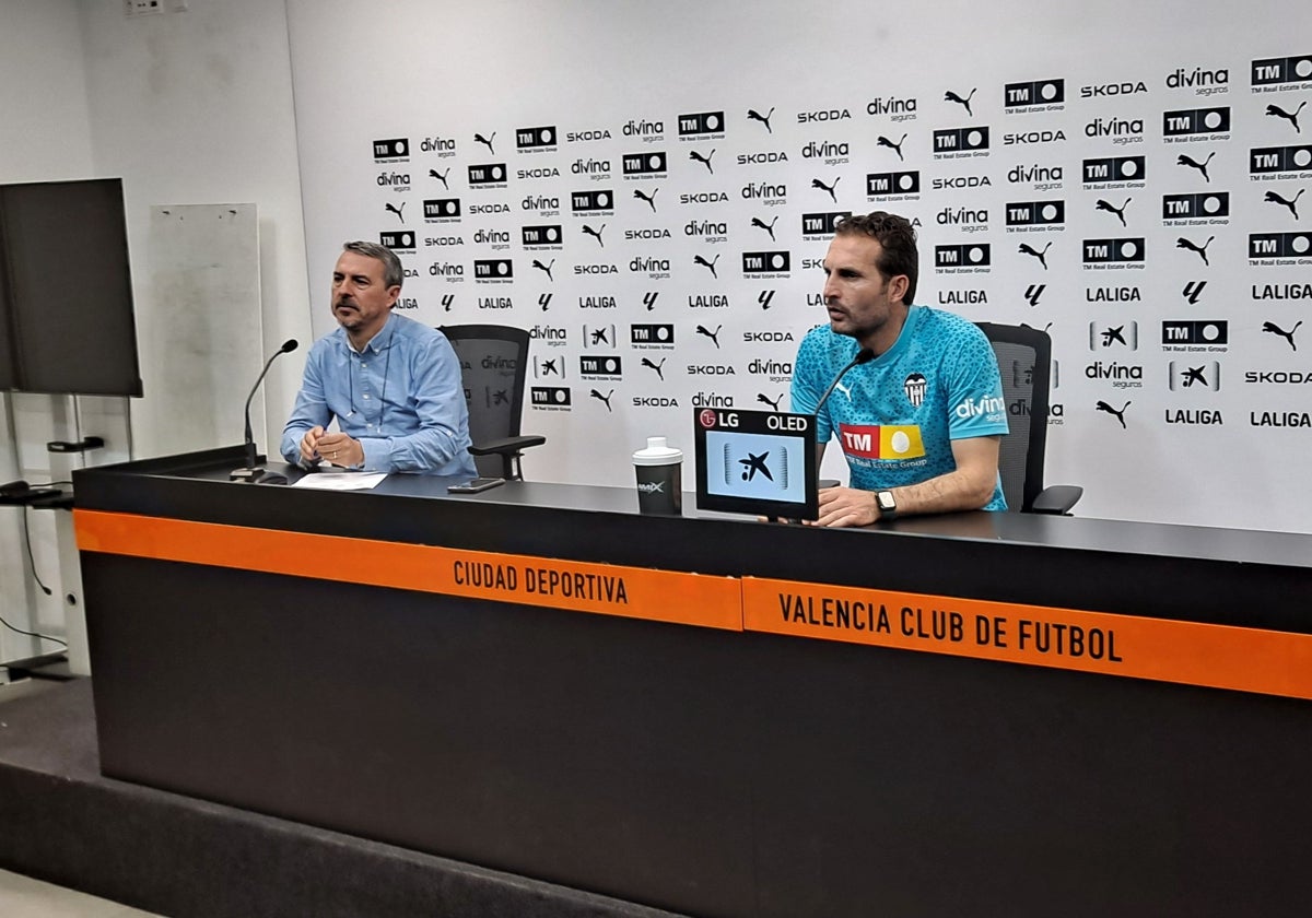 Baraja, esta mañana en la sala de prensa de la ciudad deportiva.