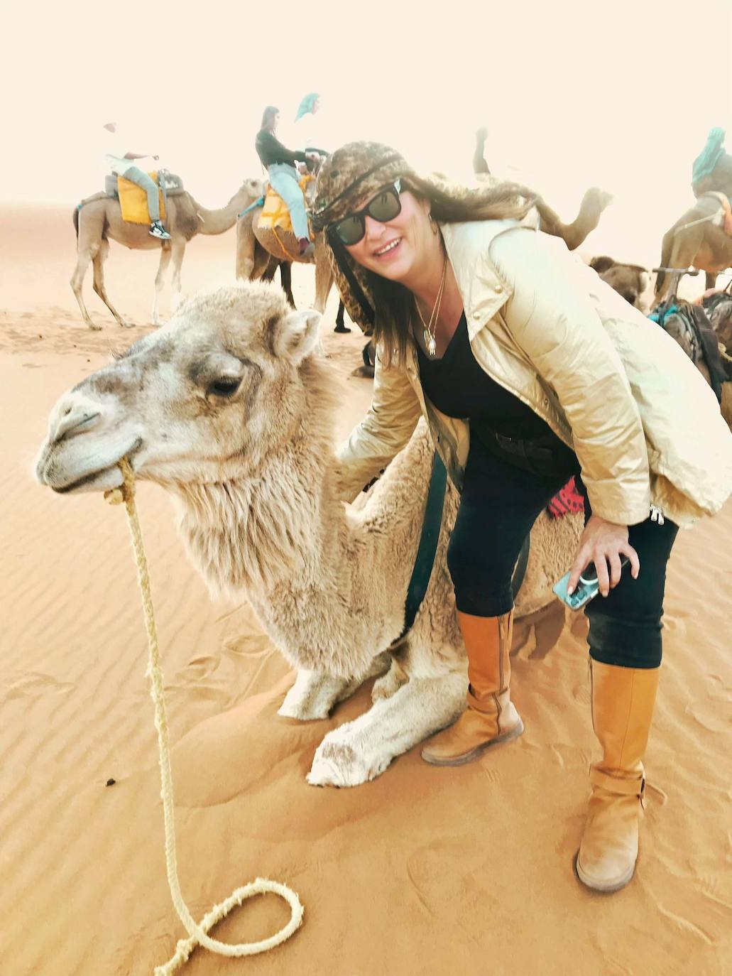 Delia Barral en Marrakech, donde ha acudido después de un viaje en familia a Punta Cana.