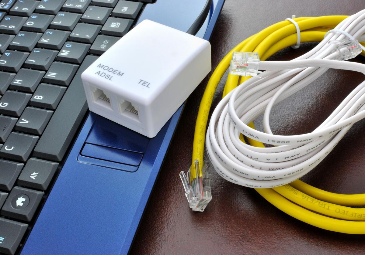 Una conexión ADSL en una imagen de archivo.