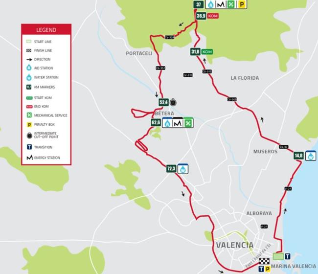 Carreteras afectadas por la prueba ciclista.