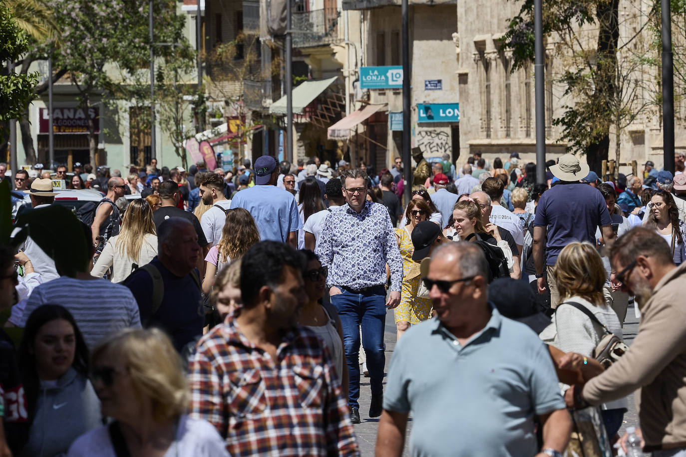 Desembarco de turistas en Valencia