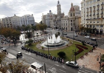 Fuente de la plaza del Ayuntamiento de Valencia.