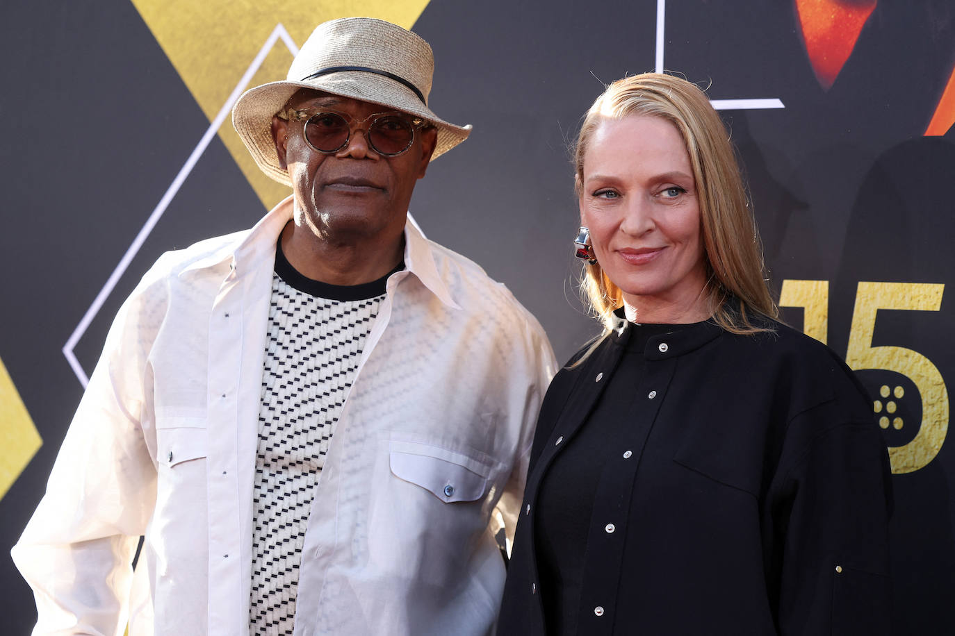 Samuel L. Jackson y Uma Thurman