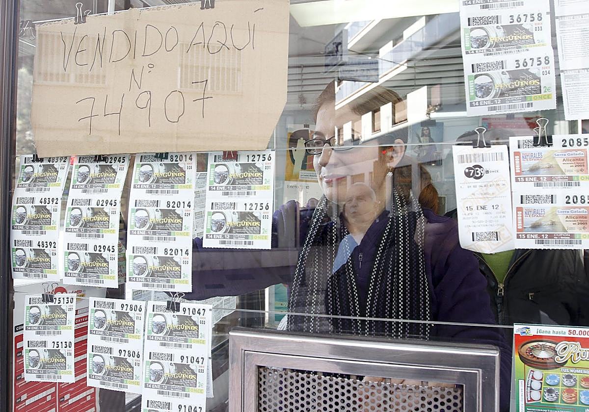 Un quiosco de la ONCE, en una imagen de archivo.