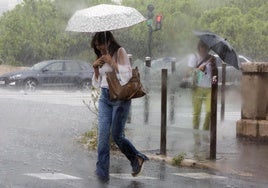 luvias intensas en la ciudad de Valencia en una imagen de archivo.