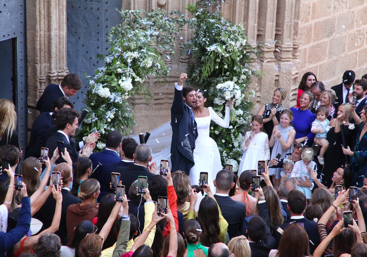 Lorenzo Remohí y Marta Lozano, el día de su boda en Xàbia.