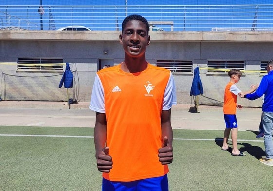 Yulian Mosquera, con la selección valenciana sub-14.