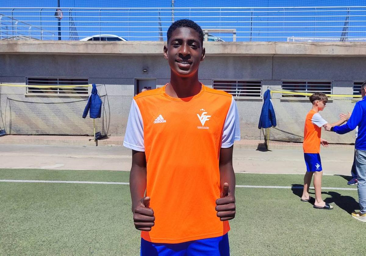 Yulian Mosquera, con la selección valenciana sub-14.