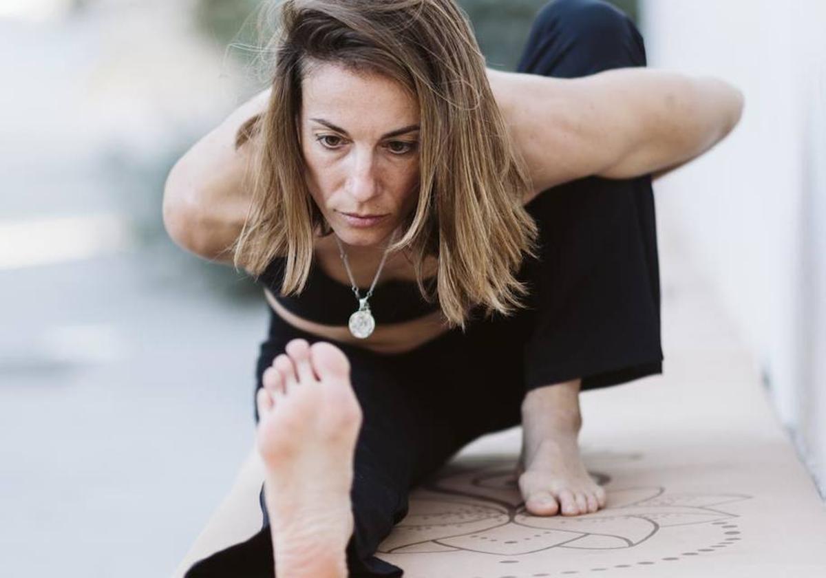 Gessica Rossi, durante una práctica de yoga.