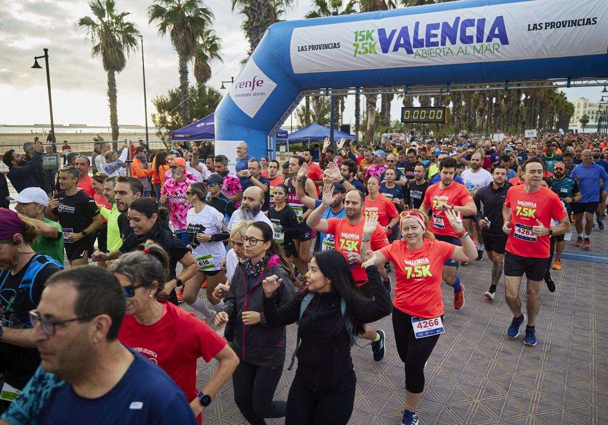 Carrera 15K Valencia Abierta al Mar, en una imagen de archivo.