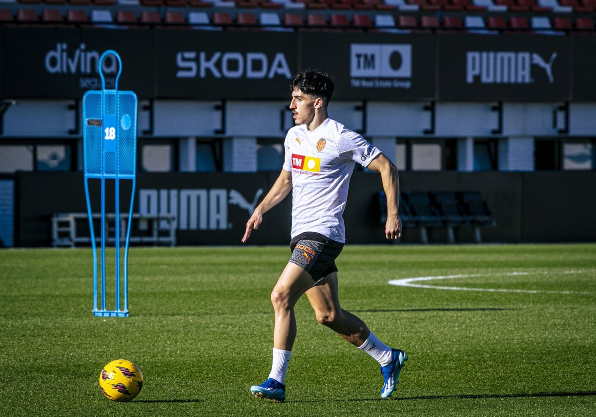 Diego López, en un entrenamiento.