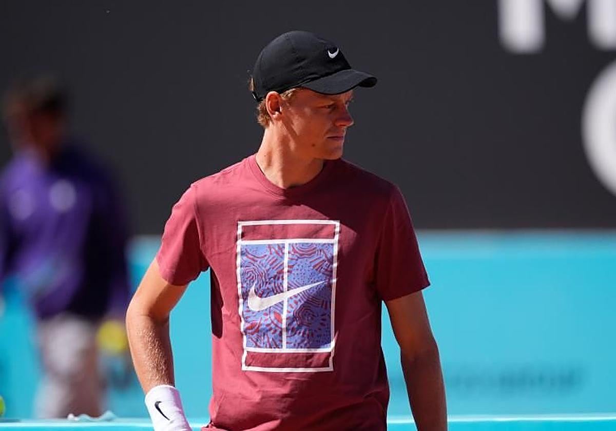 Sinner entrena en Madrid.