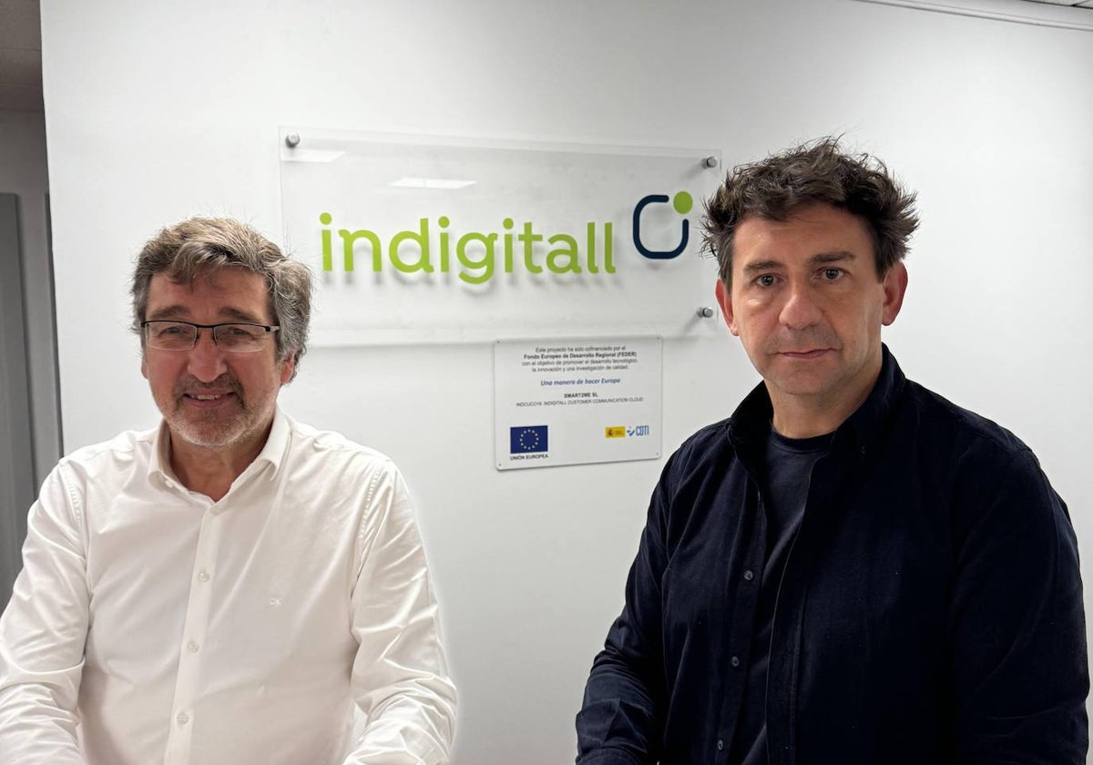 Xavier Omella, cofundador de Indigitall, y Juan Carlos de la Vela, CEO y cofundador de Indigitall.