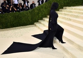 Kim Kardashian a su llegada a la Met Gala de 2021 en Nueva York.