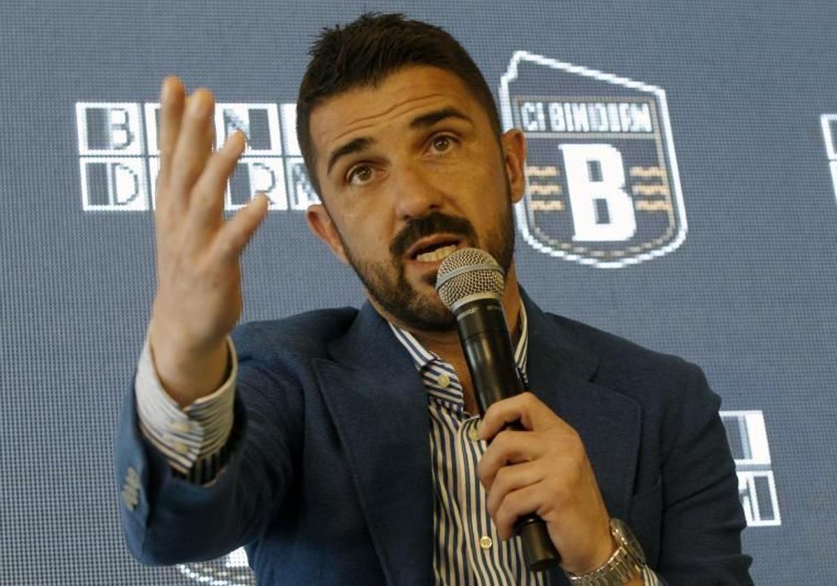 David Villa, en la presentación del Benidorm