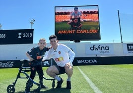 Carlos y Pepelu en la Ciudad Deportiva del Valencia CF en Paterna.