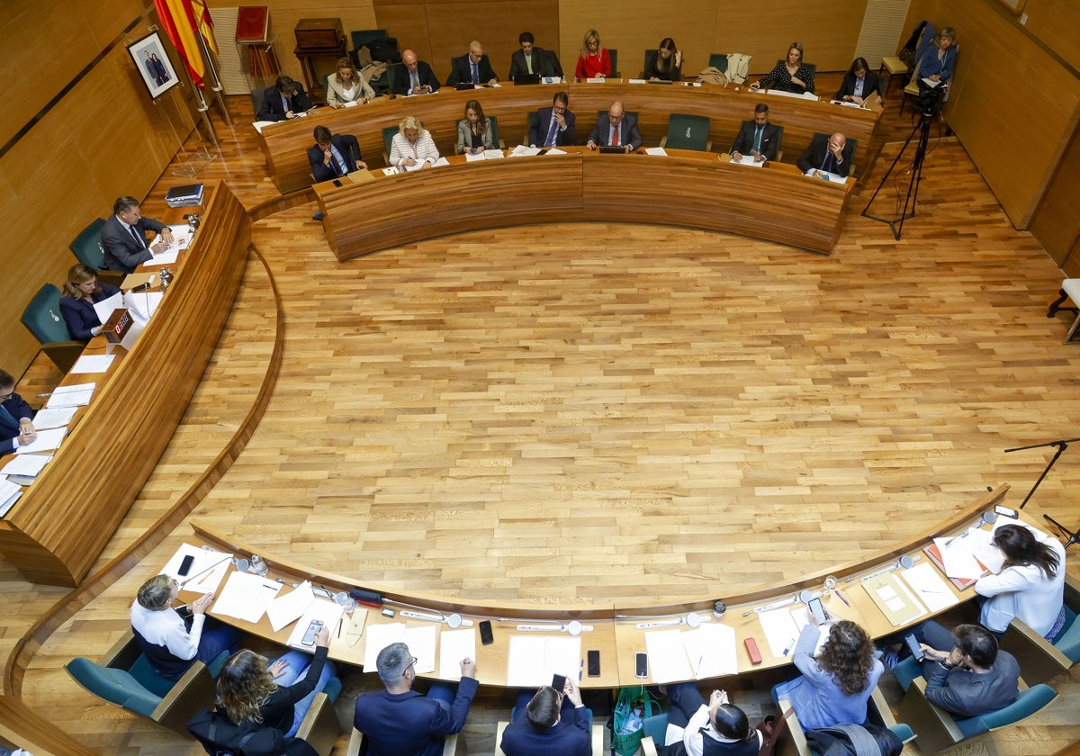 Celebración del pleno del Ayuntamiento de Valencia.