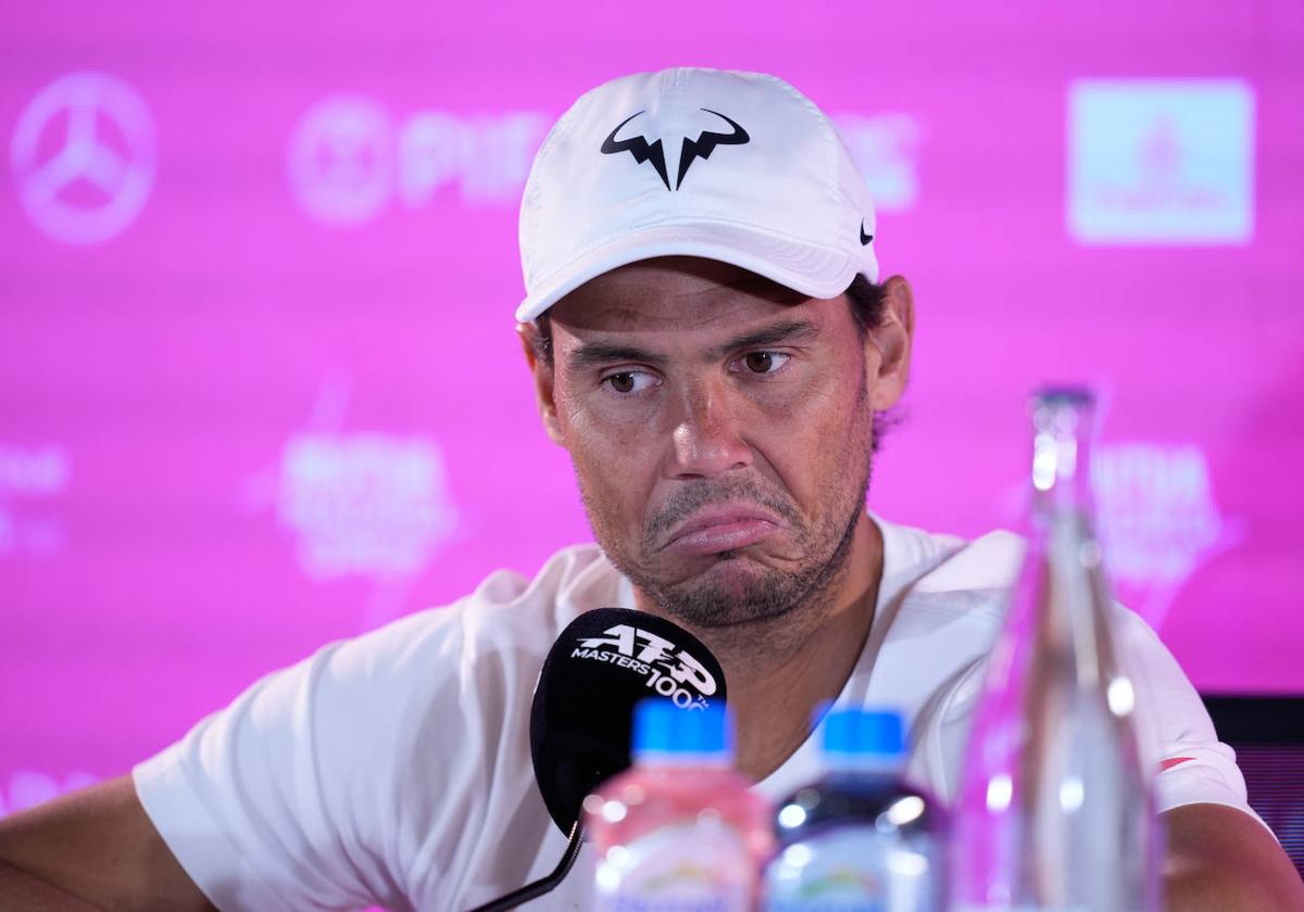 Rafa Nadal, en rueda de prensa.