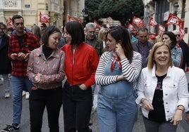 Leire Pajín, Diana Morant, Sandra Gómez y Pilar Bernabé.