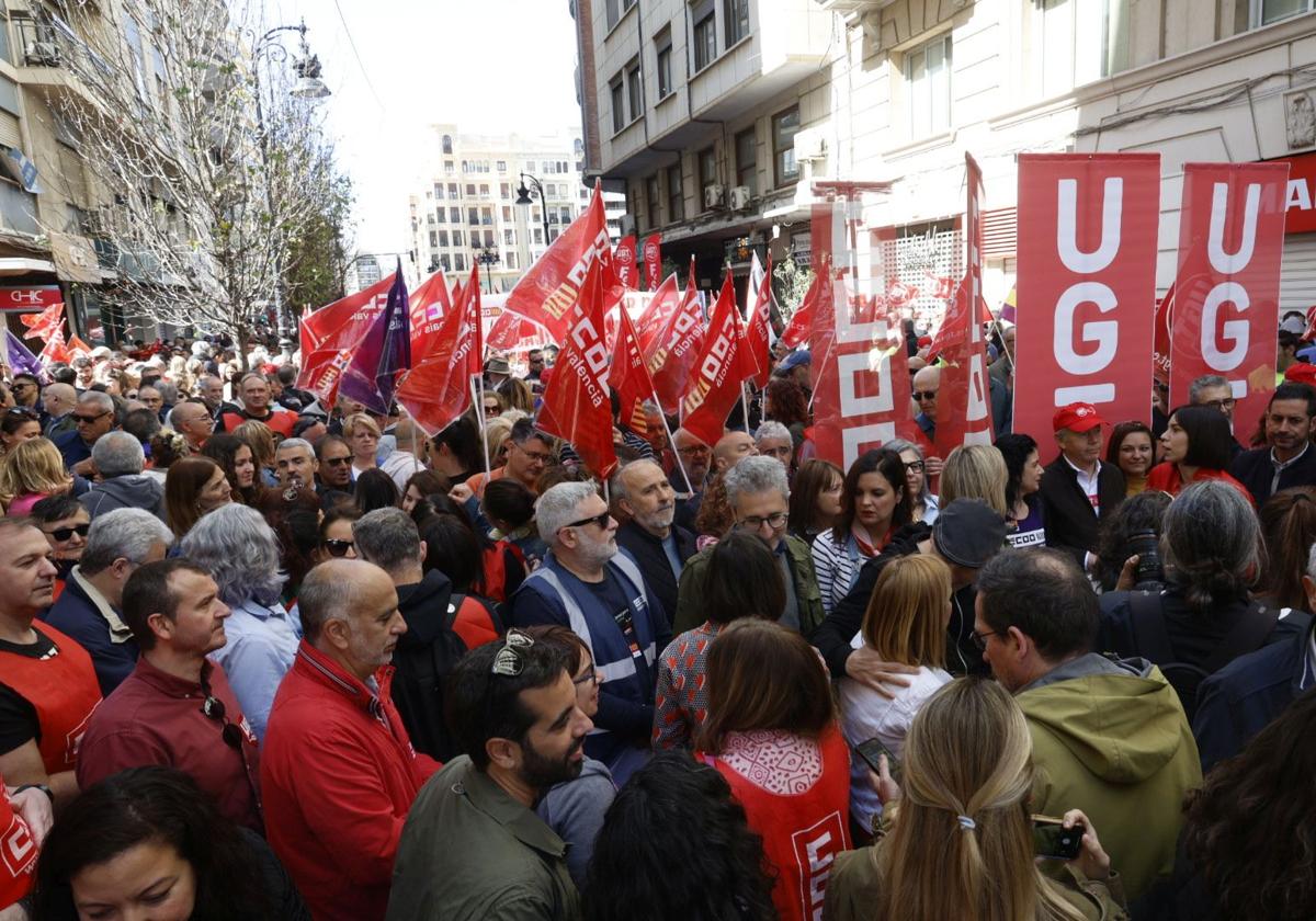 Manifestación por el Día del Trabajador en Valencia