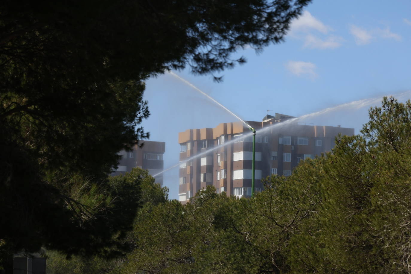 Valencia activa los ocho primeros cañones antiincendios en El Saler